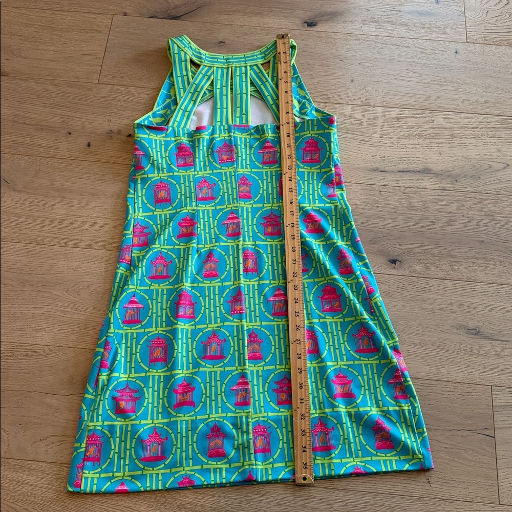 Gretchen Scott Isoceles Caged Bird Dress Large Bird Palace Pagado Stretch - Picture 5 of 7